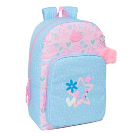 School Bag BlackFit8 Smile Blue Pink 30 x 46 x 14 cm