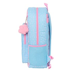 School Bag BlackFit8 Smile Blue Pink 30 x 46 x 14 cm