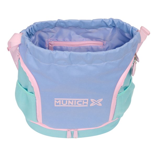Backpack with Strings Munich Mellow Blue Pink Celeste 35 x 40 x 1 cm