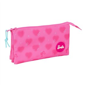 Triple Carry-all Barbie Corazones Pink 22 x 12 x 3 cm