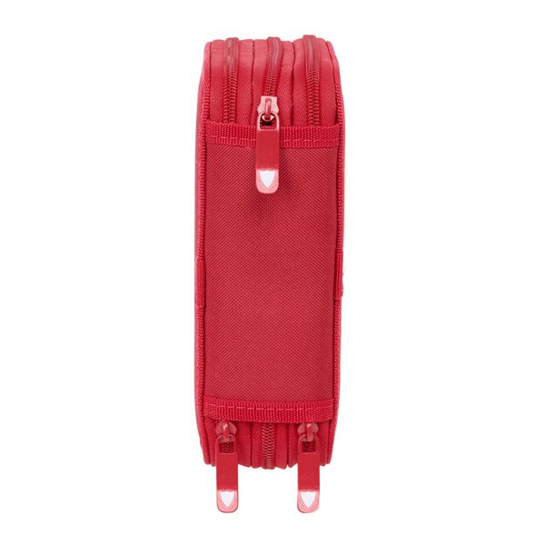 Triple Pencil Case Sevilla Fútbol Club Red 12,5 x 19,5 x 5,5 cm 37 Pieces