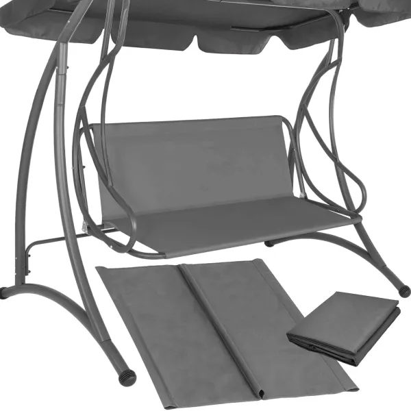 Garden swing seat material Springos GS0003S 160x100 cm waterproof fabric, gray