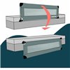 Bed safety rail Looping BL5003G 44 x 150 cm Grey