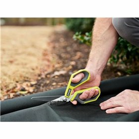 Kitchen Scissors Ryobi Straight Green Metal