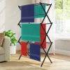 Clothes drying rack Springos HA0210 with adjustable length, telescopic, foldable, black