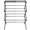 Clothes drying rack Springos HA0210 with adjustable length, telescopic, foldable, black