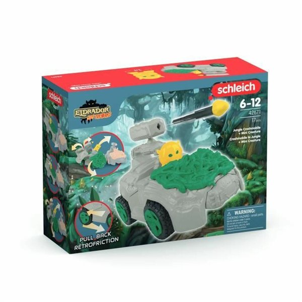 Playset Schleich Jungle Crashmobile with Mini Creature 17 Pieces