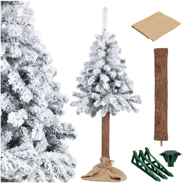 Artificial Snowy Spruce Christmas Tree Springos CT0201 on Trunk, 160 cm