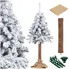 Artificial Snowy Spruce Christmas Tree Springos CT0201 on Trunk, 160 cm
