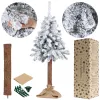 Artificial Snowy Spruce Christmas Tree Springos CT0201 on Trunk, 160 cm