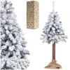 Artificial Snowy Spruce Christmas Tree Springos CT0201 on Trunk, 160 cm