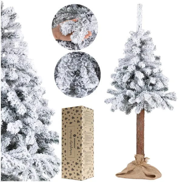 Artificial Snowy Spruce Christmas Tree Springos CT0201 on Trunk, 160 cm