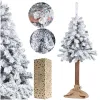 Artificial Snowy Spruce Christmas Tree Springos CT0201 on Trunk, 160 cm