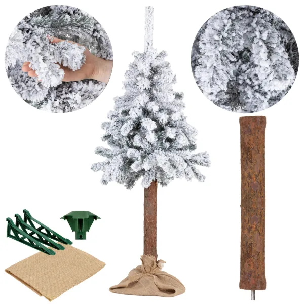 Artificial Snowy Spruce Christmas Tree Springos CT0201 on Trunk, 160 cm