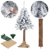 Artificial Snowy Spruce Christmas Tree Springos CT0201 on Trunk, 160 cm