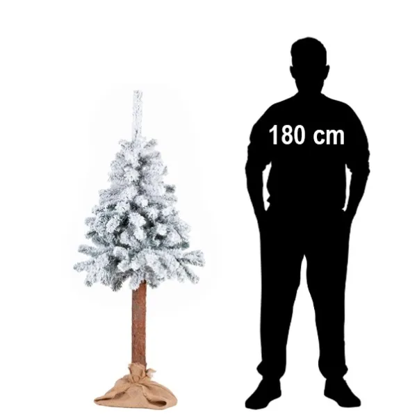 Artificial Snowy Spruce Christmas Tree Springos CT0201 on Trunk, 160 cm