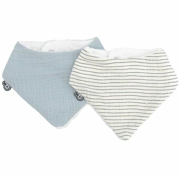 Bib Domiva Blue Cotton 2 Pieces (2 Units)