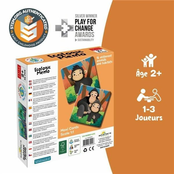Educational Game Adventerra Memo Ecológico Animales en Peligro