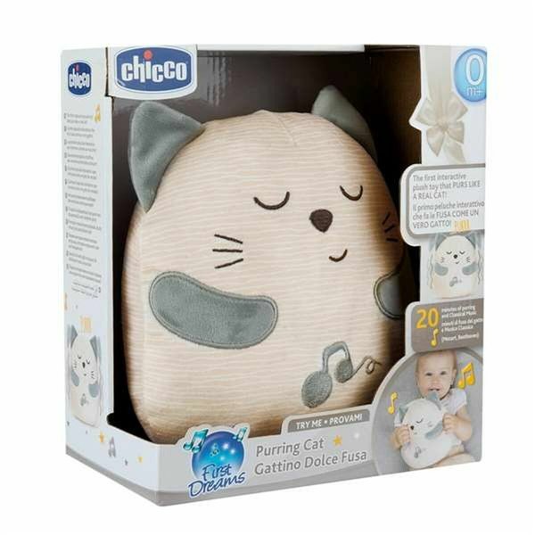 Soft toy with sounds Chicco Cat White