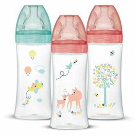 Set of baby's bottles Dodie 3 uds (330 ml)