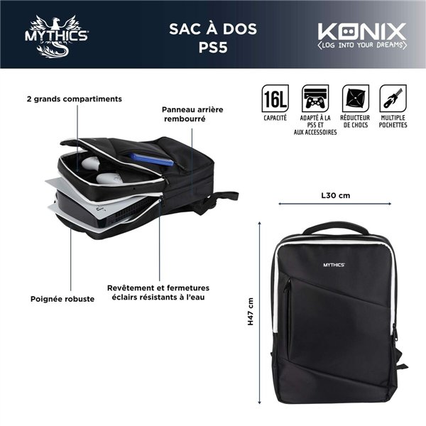 School Bag KONIX Black