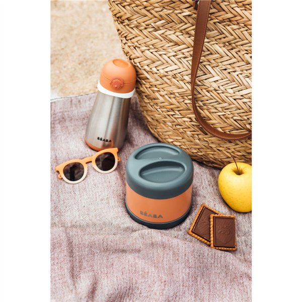 Baby Thermos Flask Béaba Orange Stainless steel 500 ml