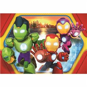 Puzzle Clementoni Maxi - Iron Man and his awesome friends 62 x 42 cm 24 Pieces