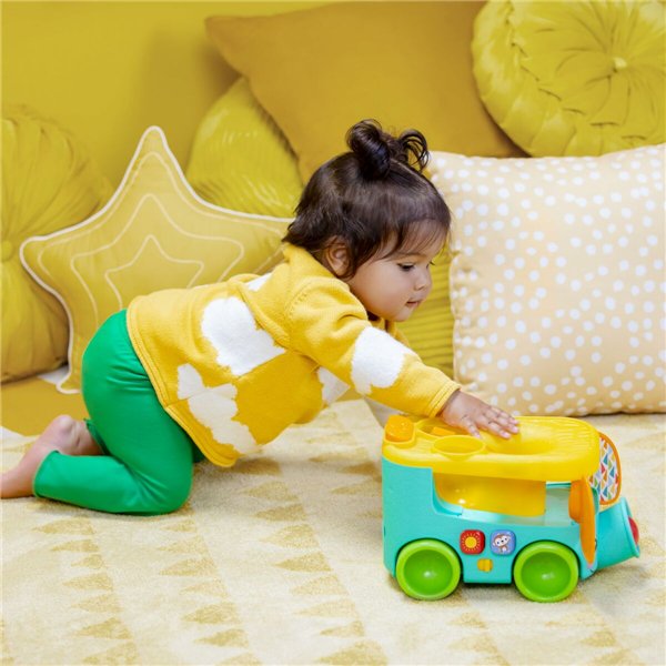 Pull-along toy Bright Starts Pop & Roll Safari Bus