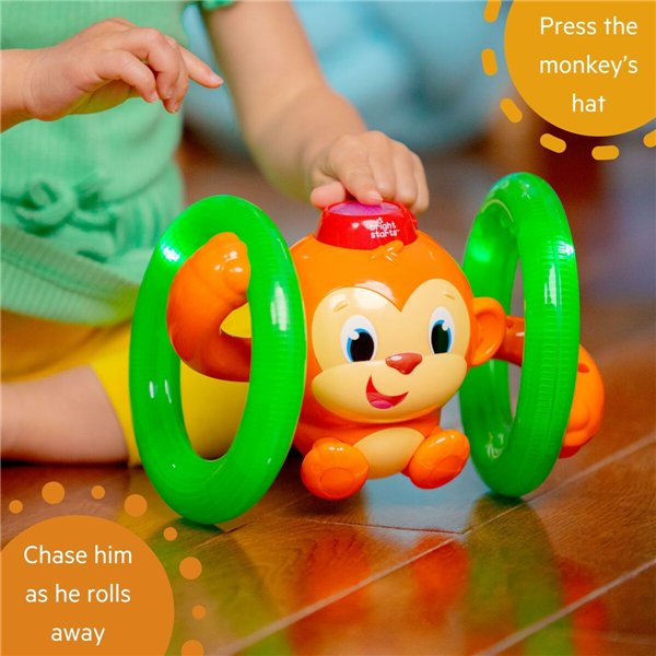 Musical Toy Bright Starts Little Roll & Glow Monkey