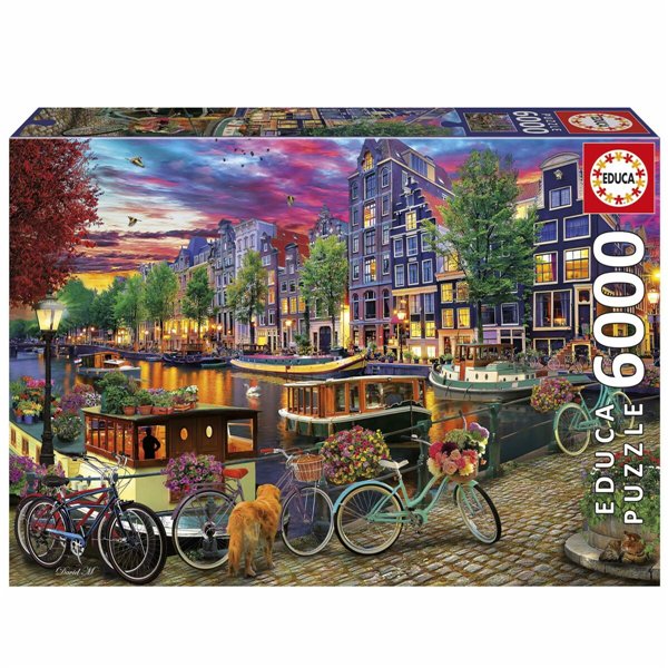 Puzzle Educa Bicicletas en Ámsterdam 6000 Pieces