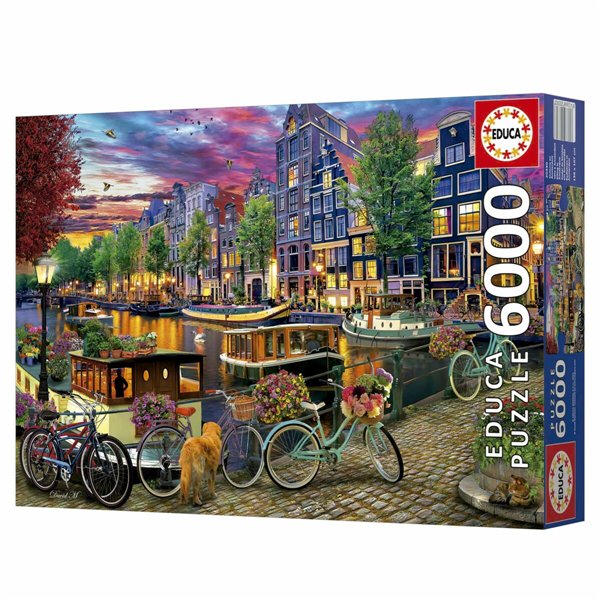 Puzzle Educa Bicicletas en Ámsterdam 6000 Pieces