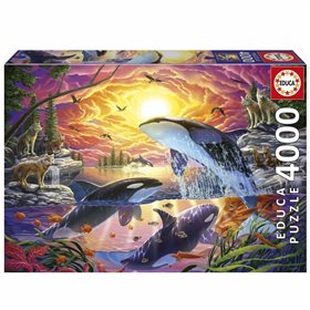 Puzzle Educa Orcas y Lobos 4000 Pieces