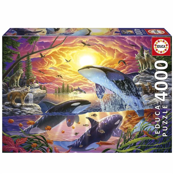 Puzzle Educa Orcas y Lobos 4000 Pieces
