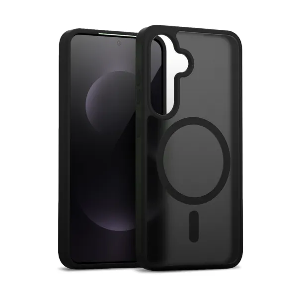 Crong Hybrid Matte Magnetic - MagSafe Case Samsung Galaxy S24 FE (Black)