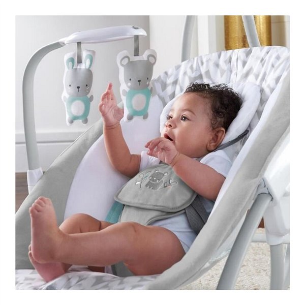 Rocking Chair Ingenuity 2-in-1 Swing Lounger - Raylan Grey White