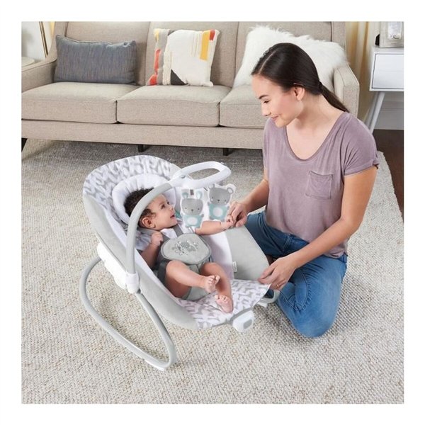 Rocking Chair Ingenuity 2-in-1 Swing Lounger - Raylan Grey White