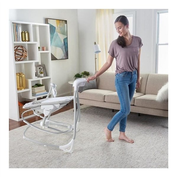 Rocking Chair Ingenuity 2-in-1 Swing Lounger - Raylan Grey White