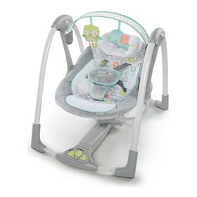 Rocking Chair Ingenuity Compact Swing - Hugs & Hoots White Grey