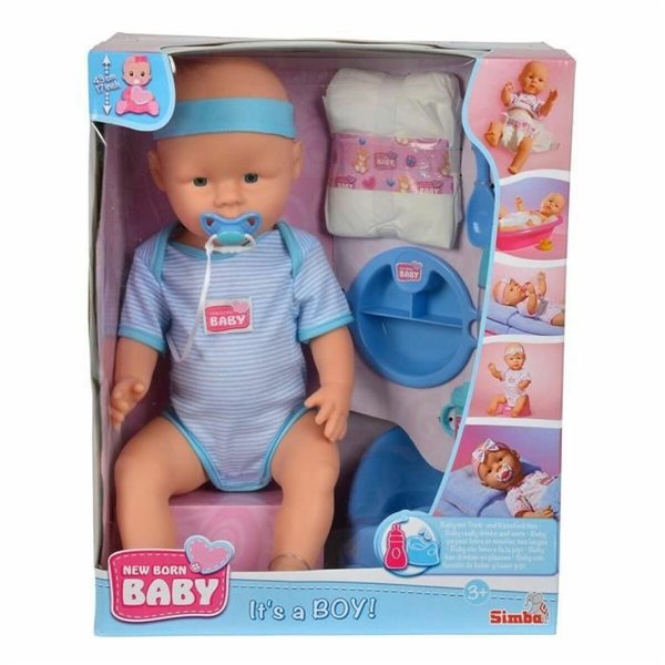 Baby Doll with Accessories Simba New Born Baby 43 cm