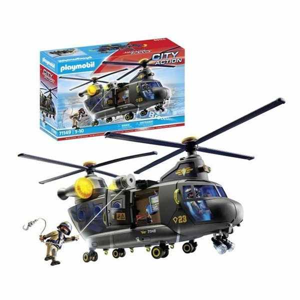 Toy set Playmobil Police Plane City Action Plastic