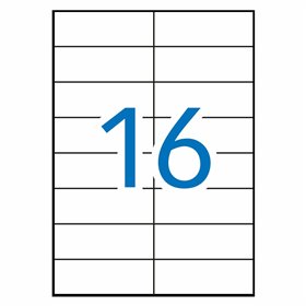 Adhesive labels Apli 1274 100 Sheets 105 x 37mm White Brass