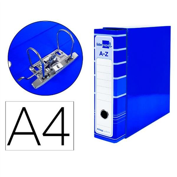 Ring binder Liderpapel AZ14 Blue A4 (1 Unit)
