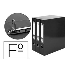 Ring binder Liderpapel MD32 A4 Black 3 Units