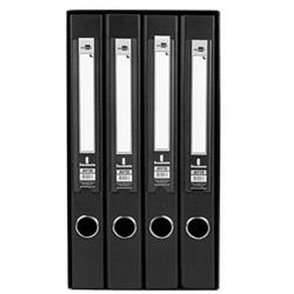 Ring binder Liderpapel MD42 Black Medium 4 Units