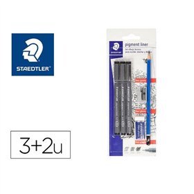 Permanent marker Staedtler 308 SBK3P2 Black (3 Pieces)
