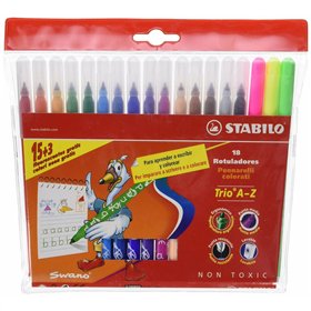 Set of Felt Tip Pens Stabilo 378/1-18-01 Multicolour (18 Pieces)