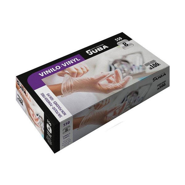 Disposable Vinyl Gloves JUBA 7 Box Powder-free (100 Units)