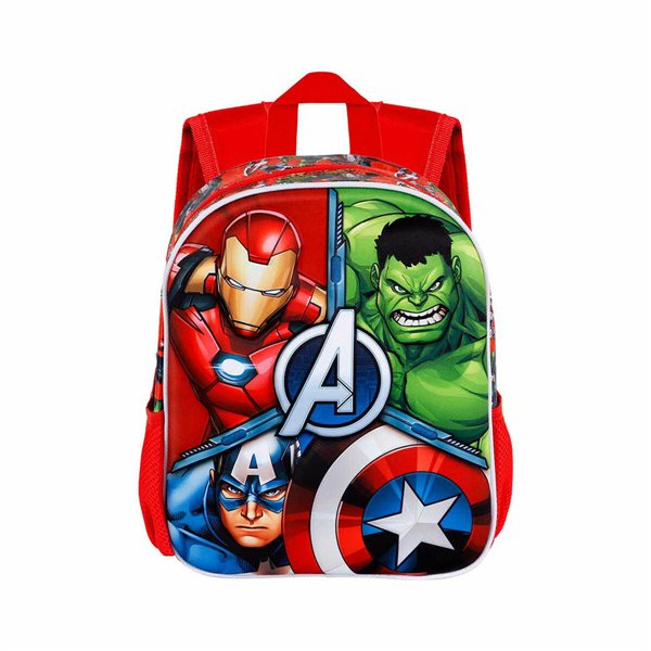 3D School Bag The Avengers Karactermania Red 26 x 11 x 31 cm