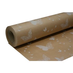Gift Wrap Lifetime White Brown Roll 70 m