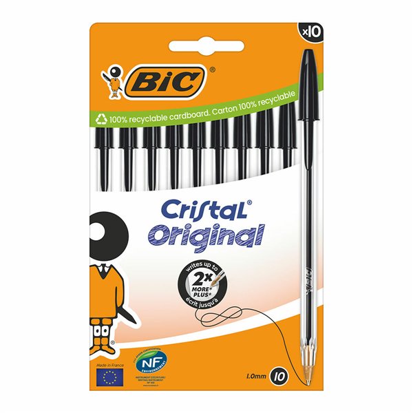 Pen Bic Cristal Black (10 Units)